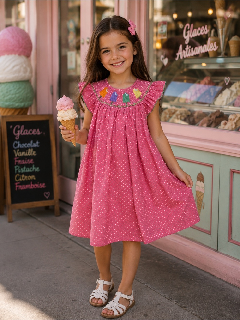 6T - Be Mine - Hand Smocked Bishop Dress • Early 2000s Boutique